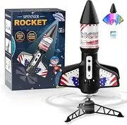 Rocket Launcher for Kids, Self Launching Motorized Air Rocket Toy, Outdoor Toys for Ages 8-12, Model Rockets with Parachute Safely Land, Launch up to 200 ft Birthday Gifts for Boys (Blue)