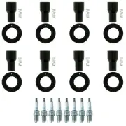 NGK 8 Standard Spark Plugs 8 Coil Boots Kit for Toyota Sequoia Tundra 4.7L V8 (for: Toyota)