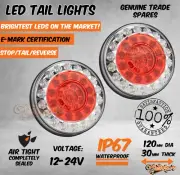 LED CAR TRAILER TAIL ROUND LIGHT LAMP TRUCK CARAVAN UTE BOAT STOP REVERSE 12-24V