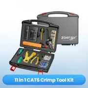 Crimp Tool Kit Pass Through Crimper RJ45 Crimping Tool, Cable Tester, Stripper