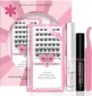 DIY Lash Extension Kit Cluster Lashes Kit with 72 Pcs Lash Clusters Lash Bond Re