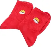 [FOMIYES] 1 Pair Snake Pattern Red Socks For Men And Women Year Of The Snake Fun Socks For Lunar New Year And Other Festive Events