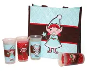 Tupperware Lunch Set 5 pc. Christmas Elf Tumblers & Bag Holiday Treats NEW ❄️