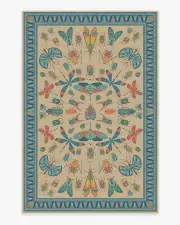 185' x 275' | Machine Washable Runner Rug | Kid & Pet Friendly | Indoor Rug | Iris Apfel Flutterby Multicolour Tufted Rug | Ruggable