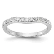 0.33ct. CZ Solid Real 14K Yellow Gold Wedding Wedding Band Ring
