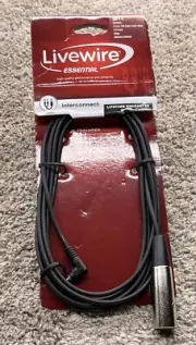 Livewire Interconnect Cable 3.5 mm TRS Male to 1/4" TRS Male 10 ft. Black 65930