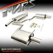 MARS Dual Outlet Twin Muffler Exhaust CatBack System for AUDI A4 B6 B7 1.8T 2.0T (for: Audi)