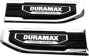 Pair Set Turbo Diesel Emblems Side Vent Logo Compatible with 2020-2025 Sierra 1500 Dura-max Turbo Diesel Badge Kit 86532091 (Chrome)