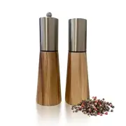 2 Pack Stainless Steel Salt And Pepper Grinder Set Manual Mill Adjustable