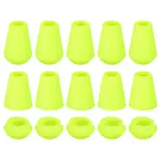 16Pcs Plastic Cord Lock Bell End Stopper Cord End Rope Fastener, Light Green