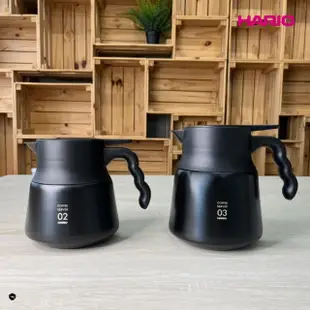 【HARIO】V60 VHSN系列雙層真空不鏽鋼保溫咖啡壺PLUS 03 800ml 黑色(保溫 咖啡壺)