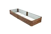 Large Raised Garden Bed Outdoor Planter Box Flower Herb Vegetable Green Container Guard Holder 240x60x30cm for Yard Balcony Window Patio Steel