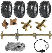810mm Go Kart Rear Axle Kit 8" Wheels Tyre，428 Sprocket & Hub for Golf ATV