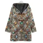 Baroque Cotton Canvas Hooded Jacket Gold Cloak Brocade Coat Unisex Gift Gemstone
