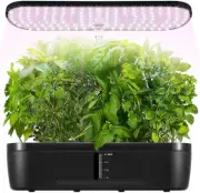 12 Pods Hydroponics Growing System Indoor Herb Garden Kit Plant Germination Full