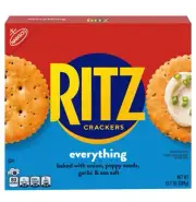 New Nabisco Ritz Everything Onion Poppy Seed Baked Crackers Flavor Box 13.7oz