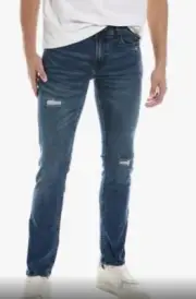 NWT Roberto Cavalli Class Regular Straight Distressed Denim Jean Pants $295