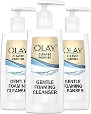 Olay Cleanse Gentle Foaming Face Cleanser for Sensitive Skin, Fragrance Free 6.7 Fl Oz, Pack of 3
