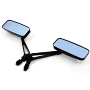 UNIVERSAL MOTORCYCLE BLACK RECTANGLE CUSTOM REARVIEW MIRRORS FOR HARLEY DAVIDSON