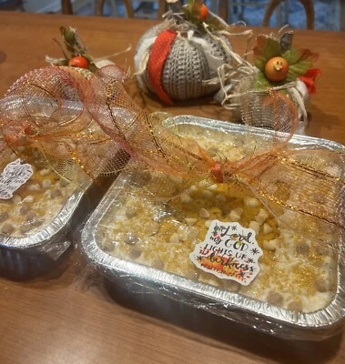 Freshly Baked White Chocolate Chip Pumpkin Cookie Cake