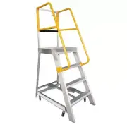 Gorilla Order Picking Warehouse Aluminium Platform Ladder 200kg 1.2m Platform