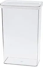 Airtight Food Storage Container PET TPR Transparent Sealed Dry Food Storage Canister for Cereal Grain Rice Pantry Kitchen Organization Large Capacity Easy Stacking Design Premium