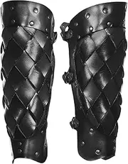 Leather Leg Guards,Cosplay Leg Guard Leggings - Halloween Cosplay Costume Leg Guards for Men, Photography Props Jmedic