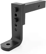 SAN HIMA Tow Bar Ball Mount 10000LBS Load Capacity, 5 Positions Holes Height Adjustable 160-192MM Drop & Rise, Fits 2" Receiver Hitch Trailer Car 4WD