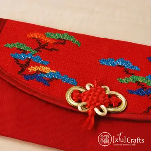 【繡XiuCrafts】嵩山百壽 | 吉祥圖 好運布紅包袋 十字繡材料套組 手作 DIY 材料包
