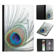 PASSPORT ITINERARY ORGANIZER|FUN CUTE PEACOCK FEATHERS