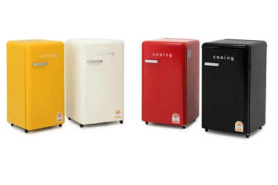 Cooing Retro Mini Fridge Small Medium Slim REF-S92 (Refrigerator Only)_4colors