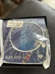 Alex and Ani Nutcracker Bangle Bracelet Shiny Silver