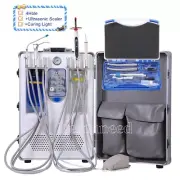 Dental Portable Delivery Unit +Curing Light Ultrasonic Scaler+4Hole Handpiece