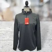 The North Face Women's Tech Asphalt 1/4 Fleece Zip Gray Polyester Jacket Size XL