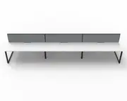 RAPIDLINE DELUXE LOOP LEG WORKSTATION With Screen 6 Person Double Sided W1800 x D750 x H730mm (per user) White Top Black Frame