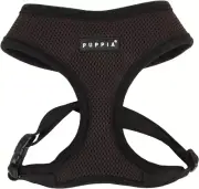No-Choke Soft Dog Harness - Adjustable Mesh, Quick-Release, Medium Brown