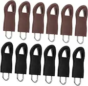 jojofuny DIY Luggage Bag Accessories 12pcs Zipper Pull Tab Zinc Alloy Rubber Practical Replacement for Broken Pulls