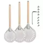 Perforated Pizza Peel Paddle Non Slip Handle Pizza Spatula Shovel Baking Tools