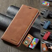 Phone Case For Samsung Galaxy S24 S20 Plus S20 Ultra S20 Full Body Case Leather Wallet Case with Stand Holder Flip Wallet Solid Colored Genuine Leather TPU