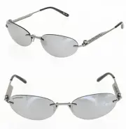 BALENCIAGA GLASANT 0179 Ruthenium Silver Mirrored Fashion Sunglasses BB0179S 002