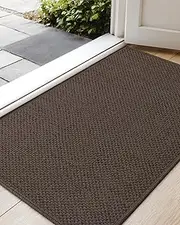 Color&Geometry Door Mat 22"x31", Front Door Mat Indoor Rugs for Entryway Non Slip Washable Absorbent Low-Profile Inside Mat Entry Mat Entry Rug Door Mat Indoor Entrance, Brown
