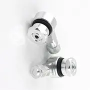Accessories Motorcycle Front and Rear CNC Wheel Tubeless Tire Valve Stems 90 Degree 11.3mm Fit for Y&amaha YZF R1 R1M R3 R6 R25 R125 750R (Color : Silver)