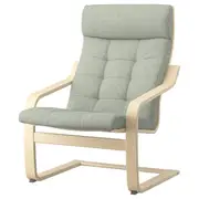 POÄNG armchair, birch veneer/Gunnared light green