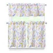 Easter Kitchen Curtains 3 Piece Set Peep Bunny Curtains Valance & Tiers Short...