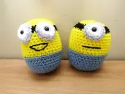 Plush Animation Character Replicas. Soft Stuffed Toy Minion Eggs (Bob/Stuart)