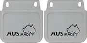 2X Mud Flap Mudflap Truck Trailer 4Wd & Caravan 230mm X 225mm White
