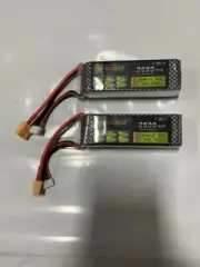 2 X DJI Phantom Aftermarket Quadcopter 2600mAh Li-Po Battery with XT60 Conn 25c