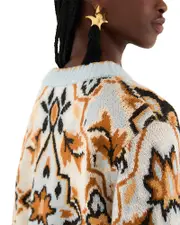 Farm Rio Winter Tapestry Round Neck Sweater