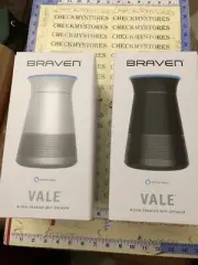 2X NEW Braven Vale (Amazon Alexa Enabled) WiFi 360 Audio Smart Speaker BLK&GRY