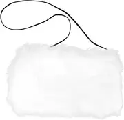 [KITANDOVE] Faux Fur Women Warm Hand Muffs Winter Warm Muff Arm Warmer for Ladies White Faux Fox Fur Hand Warmer Muff